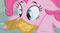 Pinkie with tickets on her face S1E03
