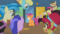 Scootaloo's awkward smile.