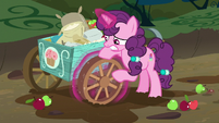 Sugar Belle trying to fix her wagon S8E10