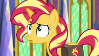 Sunset Shimmer making a realization EGFF