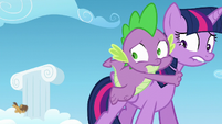 Twilight and Spike sees the race going on S5E26