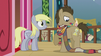 Dr. Hooves wearing a long scarf S5E9