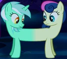 Lyra and Sweetie Drops merged ID S5E13