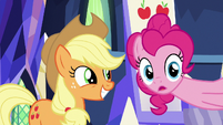 Pinkie Pie talking about Applejack S9E14