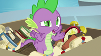 Spike "looks like an old library book" S9E5