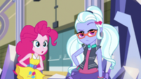 Sugarcoat looks disapprovingly at Rarity and Sour EGS1