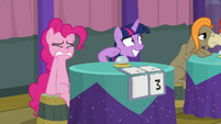 Twilight excited; Pinkie struggles to sit still S9E16
