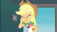 Applejack pinches bridge of her nose EGROF