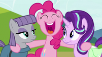 Pinkie Pie laughing at Maud's story S7E4