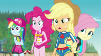 Applejack suspicious of Sunset Shimmer EGFF