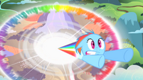 The very first Sonic Rainboom ever.