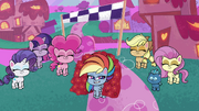 Ponies and Smallfry proud of Rainbow PLS1E2b