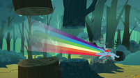 Rainbow Dash slicing through trees S3E6