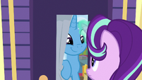 Trixie sees Starlight through the curtain S8E19