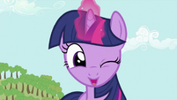 Twilight Sparkle winking S2E03