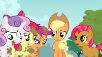 Babs, the Crusaders and Applejack.