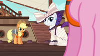 Applejack and Rarity look back at Pinkie Pie S6E22