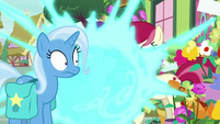 Flash of light between Trixie and Rose S9E11