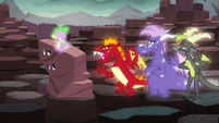 Garble mockingly says Spike's name as --Sparkle-warkle-- S6E5