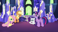 Main four and Spike standing around S9E14