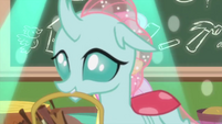 Ocellus crosses in front of Fluttershy MLPS3