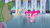 Pinkie Pie creating a distraction S03E12