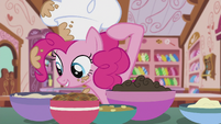 Pinkie pointing at chocolate ganache S5E8