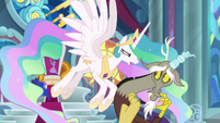 Princess Celestia enraged at Discord S9E24