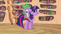 Spike continuing tickling Twilight S2E20