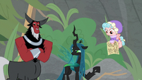 Tirek and Chrysalis confused by Cozy's excitement S9E8