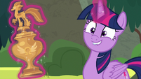 Twilight Sparkle smiling proud of herself S8E6