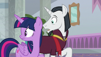 Twilight and Neighsay hear loud noise S8E26