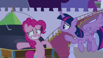 Twilight asking Pinkie about the soup S9E17