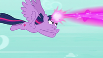 Twilight firing magic at the roc S8E11