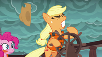 Applejack's hat blowing away S6E22