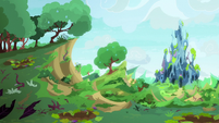 Changeling Kingdom covered in greenery S7E17