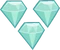 Three diamonds
