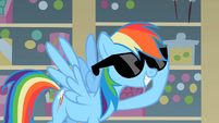 Rainbow Danger Dash with sunglasses S2E8