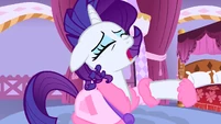 "I used to be somepony. I used to be respected. I've made dresses. Beautiful, beautiful dresses... but now everypony is laughing at me! I'm nothing but a laughing stock!"