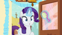 Rarity notices the party decorations S7E19