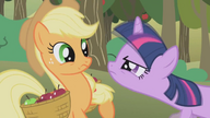 S01E04 Twilight próbuje przekonać Applejack do udzielenia jej pomocy