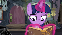 Twilight reads Meadowbrook's journals while annoyed S7E20