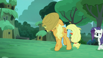 --Applejack-- --It's taken quite a while to find you-- S5E26