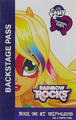 Applejack Equestria Girls Rainbow Rocks Backstage pass