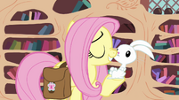 Fluttershy rubs noses with Angel S03E11