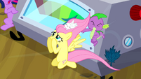Fluttershy uncovering her eyes S2E22