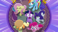 Mane Six in a plummeting balloon MLPRR