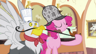 Pinkie stretching Gustave's moustache S2E24
