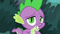 Spike grinning at the fourth wall S9E23