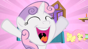 Sweetie Belle singing Fluttershy cowering S1E17